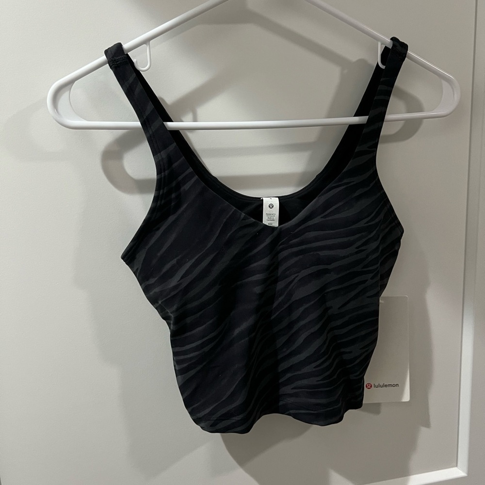 Lululemon Black Zebra Print Align Tank Top